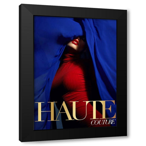 Couture 5 Black Modern Wood Framed Art Print with Double Matting by Design Fabrikken