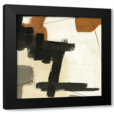 Climbing Up Black Modern Wood Framed Art Print by Design Fabrikken