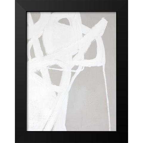 Dive In Black Modern Wood Framed Art Print by Design Fabrikken