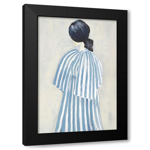 Intuition Black Modern Wood Framed Art Print by Design Fabrikken