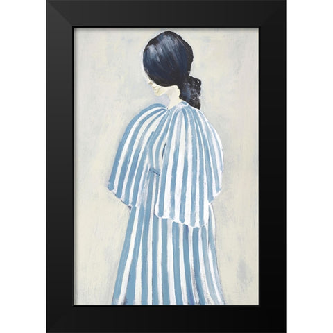 Intuition Black Modern Wood Framed Art Print by Design Fabrikken
