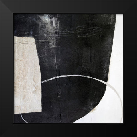 Sort Of Stone Black Modern Wood Framed Art Print by Design Fabrikken