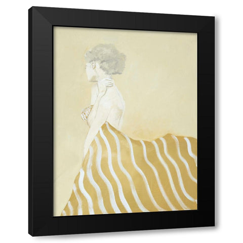 Wherever You Are Black Modern Wood Framed Art Print with Double Matting by Design Fabrikken