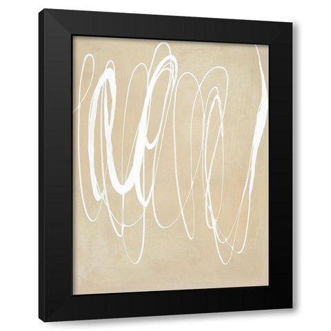 Wide Open World Black Modern Wood Framed Art Print by Design Fabrikken