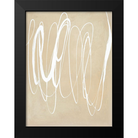 Wide Open World Black Modern Wood Framed Art Print by Design Fabrikken
