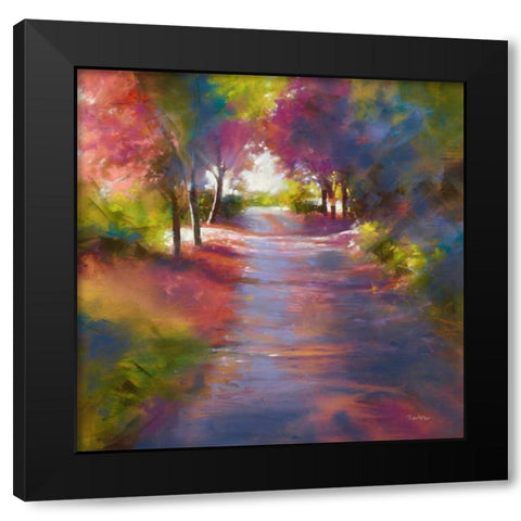 The Good Road Home Black Modern Wood Framed Art Print by Newton, Barbara