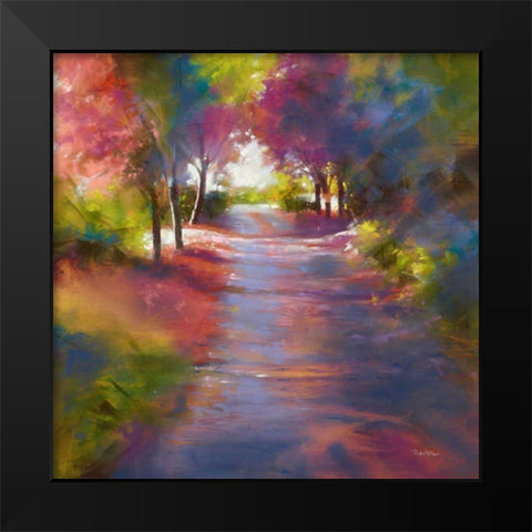 The Good Road Home Black Modern Wood Framed Art Print by Newton, Barbara