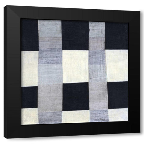 Gray Plaid 2 Black Modern Wood Framed Art Print with Double Matting by Nugent, Laura