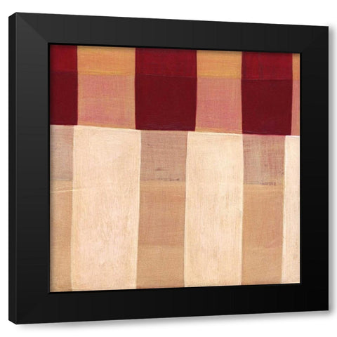 Broken Stripes 1 Black Modern Wood Framed Art Print with Double Matting by Nugent, Laura