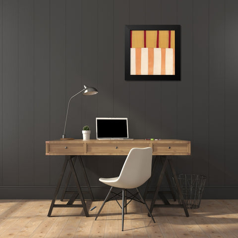 Broken Stripes 3 Black Modern Wood Framed Art Print by Nugent, Laura