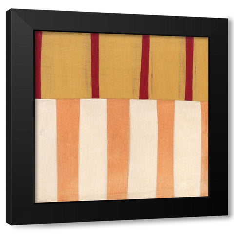 Broken Stripes 3 Black Modern Wood Framed Art Print by Nugent, Laura
