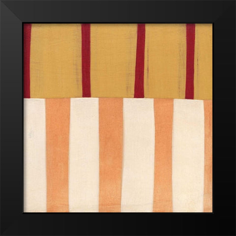 Broken Stripes 3 Black Modern Wood Framed Art Print by Nugent, Laura