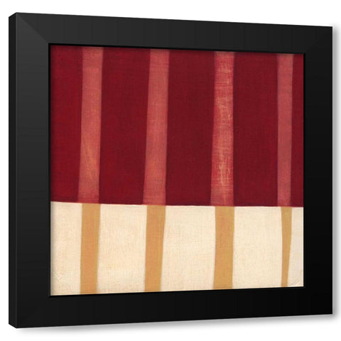 Broken Stripes 4 Black Modern Wood Framed Art Print with Double Matting by Nugent, Laura