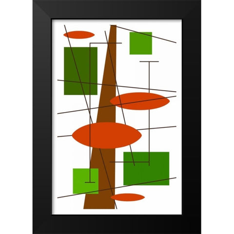 Rauth in Green Black Modern Wood Framed Art Print by Newton, Tonya