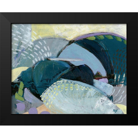 Bless The Ships at Sea Black Modern Wood Framed Art Print by Nemcosky, Ann Thompson