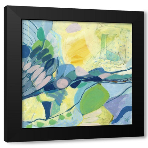 Elsewhere Black Modern Wood Framed Art Print by Nemcosky, Ann Thompson