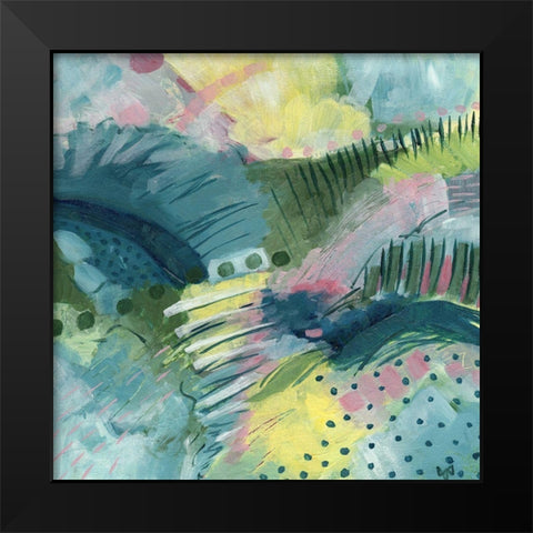 Here and There Black Modern Wood Framed Art Print by Nemcosky, Ann Thompson