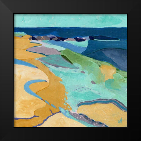 Seaside Black Modern Wood Framed Art Print by Nemcosky, Ann Thompson