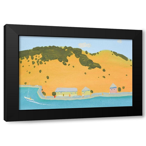 Balaclava Hills Black Modern Wood Framed Art Print with Double Matting by Nekraha, Igor