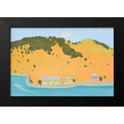 Balaclava Hills Black Modern Wood Framed Art Print by Nekraha, Igor
