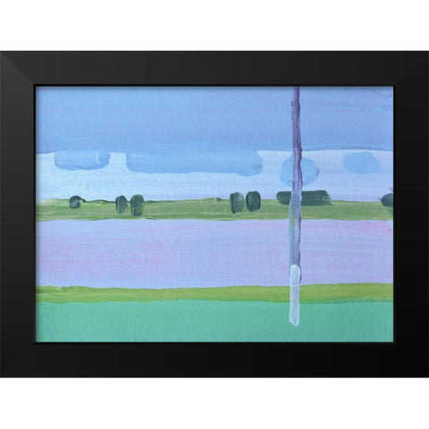 Estuary Black Modern Wood Framed Art Print by Nekraha, Igor