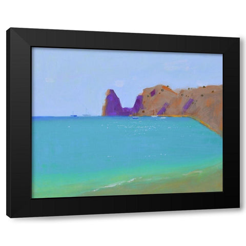 Seaside Black Modern Wood Framed Art Print with Double Matting by Nekraha, Igor