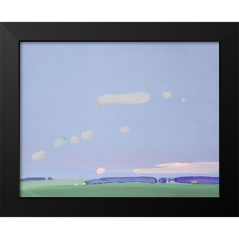 Evening Clouds Black Modern Wood Framed Art Print by Nekraha, Igor