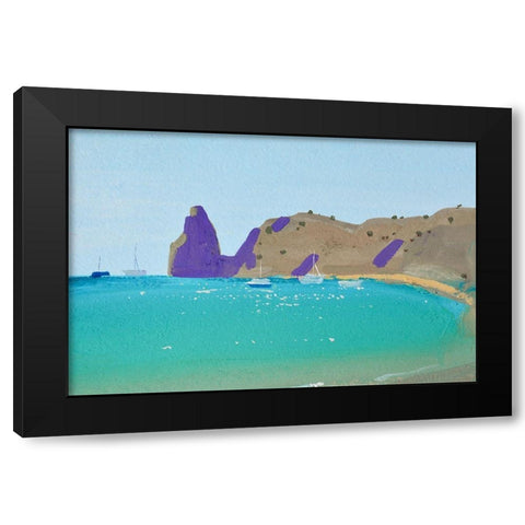 Cape Fiolent Black Modern Wood Framed Art Print with Double Matting by Nekraha, Igor