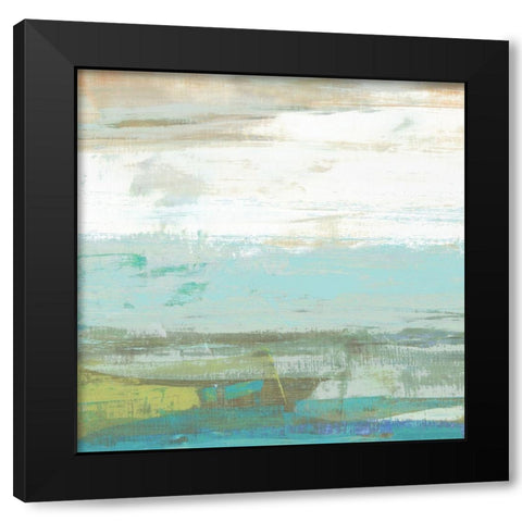 Beach Wash No. 1 Black Modern Wood Framed Art Print with Double Matting by Nicoll, Suzanne