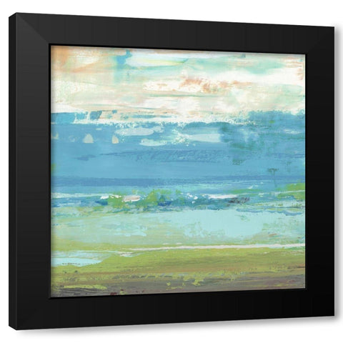 Beach Wash No. 4 Black Modern Wood Framed Art Print by Nicoll, Suzanne