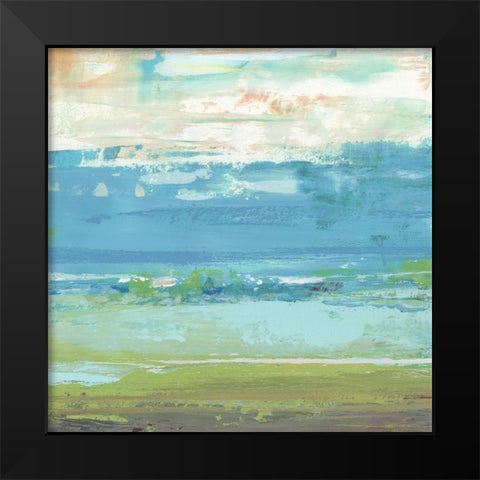 Beach Wash No. 4 Black Modern Wood Framed Art Print by Nicoll, Suzanne