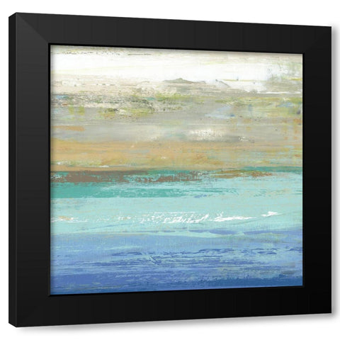 Beach Wash No. 7 Black Modern Wood Framed Art Print with Double Matting by Nicoll, Suzanne