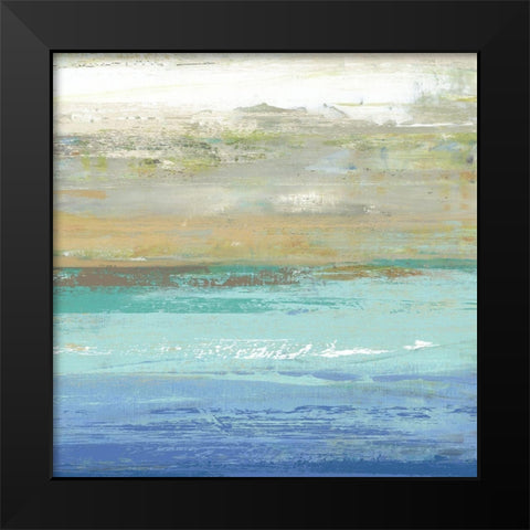 Beach Wash No. 7 Black Modern Wood Framed Art Print by Nicoll, Suzanne