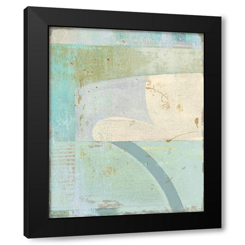Coastal Blues No. 1 Black Modern Wood Framed Art Print with Double Matting by Nicoll, Suzanne