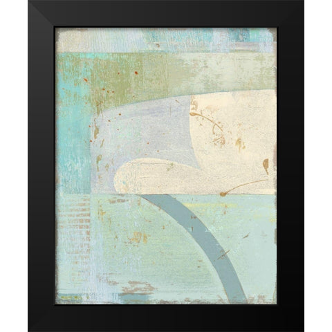 Coastal Blues No. 1 Black Modern Wood Framed Art Print by Nicoll, Suzanne