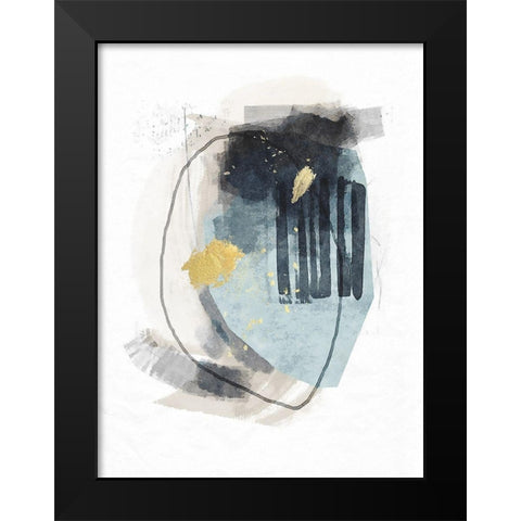 Meteor Shower No. 1 Black Modern Wood Framed Art Print by Nicoll, Suzanne