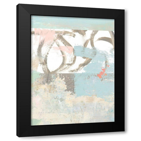 Sea Whispers No. 1 Black Modern Wood Framed Art Print by Nicoll, Suzanne