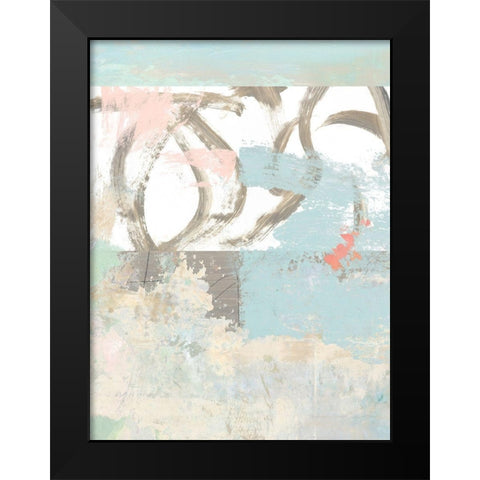 Sea Whispers No. 1 Black Modern Wood Framed Art Print by Nicoll, Suzanne