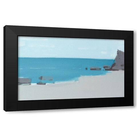 Black Sea Shore Black Modern Wood Framed Art Print by Nekraha, Igor