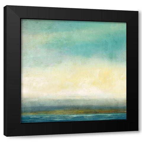 Blue Tide Black Modern Wood Framed Art Print with Double Matting by Nicoll, Suzanne