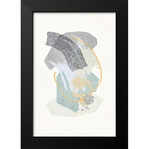 Lichen Rocks No. 1 Black Modern Wood Framed Art Print by Nicoll, Suzanne