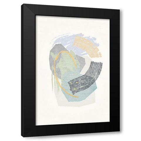 Lichen Rocks No. 2 Black Modern Wood Framed Art Print by Nicoll, Suzanne