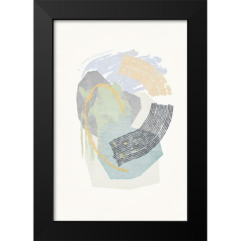 Lichen Rocks No. 2 Black Modern Wood Framed Art Print by Nicoll, Suzanne