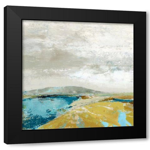 Ochre Hills Black Modern Wood Framed Art Print with Double Matting by Nicoll, Suzanne