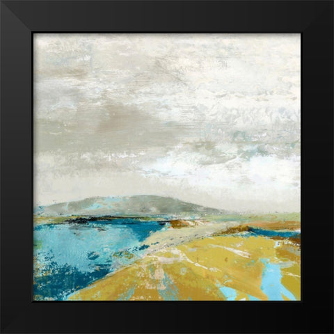 Ochre Hills Black Modern Wood Framed Art Print by Nicoll, Suzanne