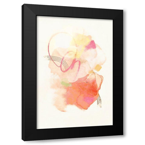 Peachy Keen No. 1 Black Modern Wood Framed Art Print by Nicoll, Suzanne