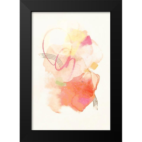 Peachy Keen No. 1 Black Modern Wood Framed Art Print by Nicoll, Suzanne