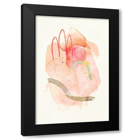 Peachy Keen No. 2 Black Modern Wood Framed Art Print with Double Matting by Nicoll, Suzanne