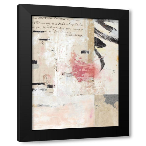 Torn No. 1 Black Modern Wood Framed Art Print with Double Matting by Nicoll, Suzanne