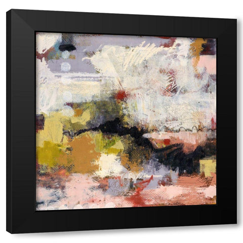 Dazzle Black Modern Wood Framed Art Print by Nickell, Linda